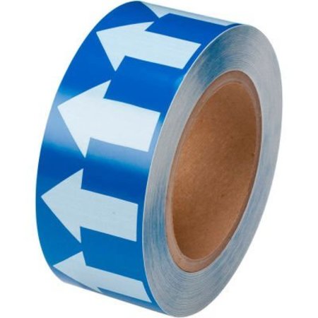 BRADY Brady® 91423 Pipe Marker Arrow Tape, Vinyl, 2"W x 30 Yds., Blue/White 91423